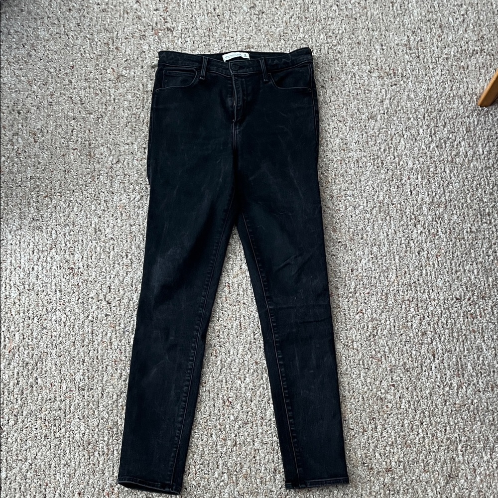 Abercrombie & Fitch Super Skinny High Rise Black Jeans